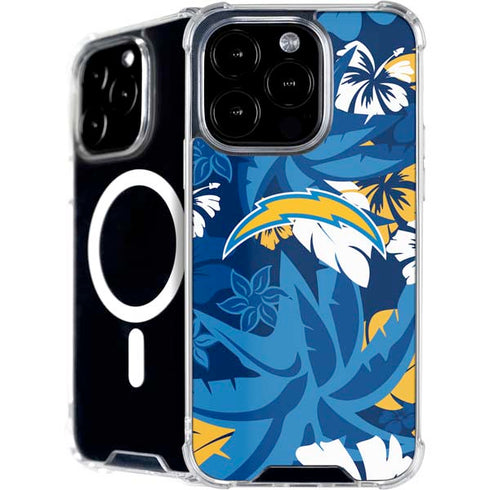 NFL Los Angeles Chargers Tropical Print iPhone 16 Pro MagSafe Case